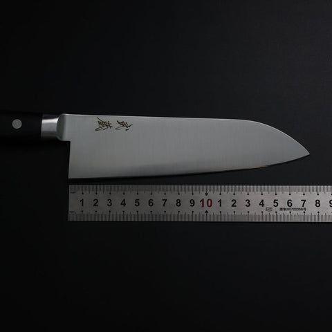 Santoku Molybdenum Polished Western Black Handle 175mm (6.8”)-[Musashi]-[Japanese-Kitchen-Knives]