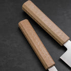 Santoku & Petty Chromax Polished White Urushi Handle Sakura Set-[Musashi]-[Japanese-Kitchen-Knives]