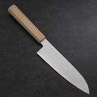 Santoku & Petty Chromax Polished White Urushi Handle Sakura Set-[Musashi]-[Japanese-Kitchen-Knives]