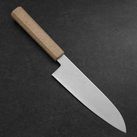 Santoku & Petty Chromax Polished White Urushi Handle Sakura Set-[Musashi]-[Japanese-Kitchen-Knives]