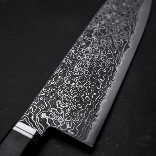 Santoku SG-2 Black Damascus Western Ebony Handle 180mm (7”)
