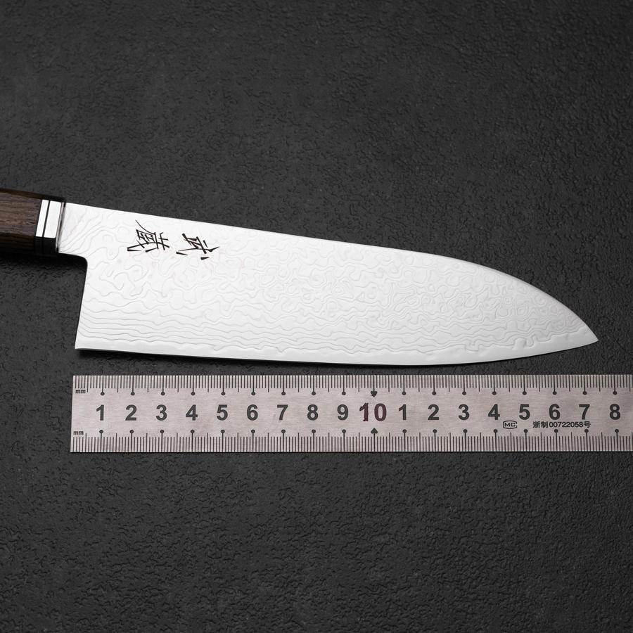 Santoku SG-2 Damascus Western Golden Ebony Handle 180mm (7”)-[Musashi]-[Japanese-Kitchen-Knives]
