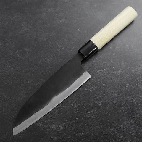 Santoku SK Steel Kurouchi Magnolia Handle 165mm (6.5”)-[Musashi]-[Japanese-Kitchen-Knives]