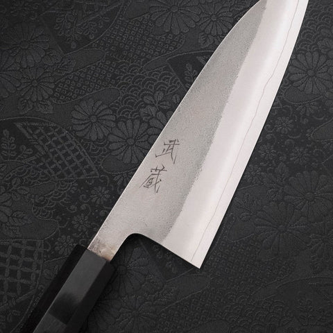 Santoku SKD11 Nashiji Ebony Handle 165mm (6.5”)-[Musashi]-[Japanese-Kitchen-Knives]