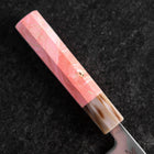 Santoku SLD Mirror Buffalo Dark Pink Maple Handle 170mm (6.7”)-[Musashi]-[Japanese-Kitchen-Knives]