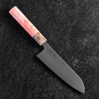 Santoku SLD Mirror Buffalo Dark Pink Maple Handle 170mm (6.7”)-[Musashi]-[Japanese-Kitchen-Knives]
