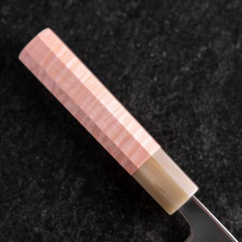Santoku SLD Mirror Buffalo Light Pink Maple Handle 170mm (6.7”)-[Musashi]-[Japanese-Kitchen-Knives]