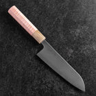 Santoku SLD Mirror Buffalo Light Pink Maple Handle 170mm (6.7”)-[Musashi]-[Japanese-Kitchen-Knives]