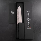 Santoku SLD Nashiji Washi Black Ishime Handle 165mm (6.5”)-[Musashi]-[Japanese-Kitchen-Knives]
