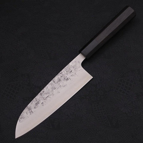 Santoku SLD Nashiji Washi Buffalo Ebony Handle 165mm (6.5”)-[Musashi]-[Japanese-Kitchen-Knives]