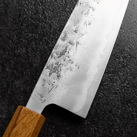 Santoku SLD Nashiji Washi Oak Handle 165mm (6.5”)-[Musashi]-[Japanese-Kitchen-Knives]