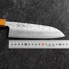 Santoku SLD Nashiji Washi Oak Handle 165mm (6.5”)-[Musashi]-[Japanese-Kitchen-Knives]