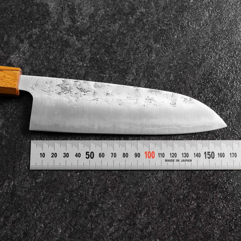Santoku SLD Nashiji Washi Oak Handle 165mm (6.5”)-[Musashi]-[Japanese-Kitchen-Knives]