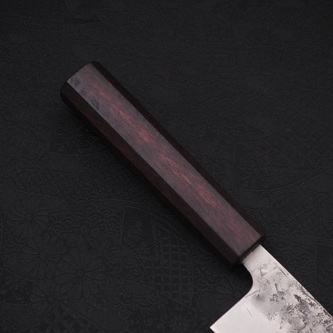 Santoku SLD Nashiji Washi Purple Urushi Handle 165mm (6.5”)-[Musashi]-[Japanese-Kitchen-Knives]