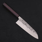 Santoku SLD Nashiji Washi Purple Urushi Handle 165mm (6.5”)-[Musashi]-[Japanese-Kitchen-Knives]