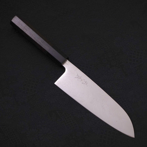Santoku SLD Wave Nickel Damascus Buffalo Ebony Handle 165mm (6.5”)-[Musashi]-[Japanese-Kitchen-Knives]