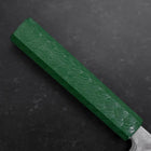 Santoku SLD Wave Nickel Damascus Green Urushi Handle 165mm (6.5”)-[Musashi]-[Japanese-Kitchen-Knives]