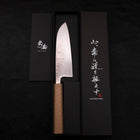 Santoku SLD Wave Nickel Damascus White Urushi Handle 165mm (6.5”)-[Musashi]-[Japanese-Kitchen-Knives]