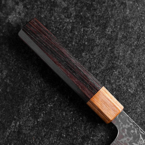 Santoku SPG-Strix Damascus Shitan Handle 165mm (6.5”)-[Musashi]-[Japanese-Kitchen-Knives]
