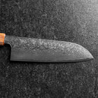 Santoku SPG-Strix Damascus Shitan Handle 165mm (6.5”)-[Musashi]-[Japanese-Kitchen-Knives]