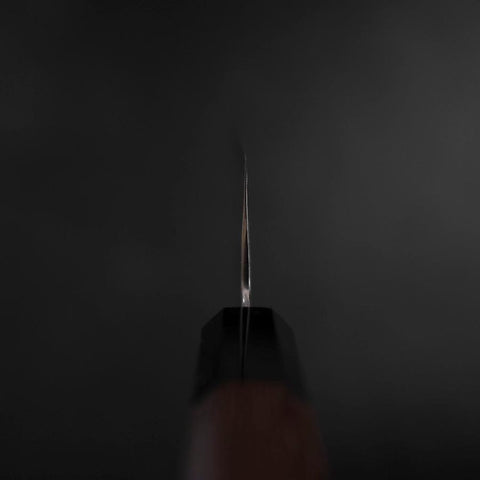 Santoku Silver Steel #3 Damascus Buffalo Wenge Handle 180mm (7”)-[Musashi]-[Japanese-Kitchen-Knives]
