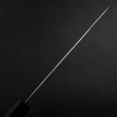 Santoku Silver Steel #3 Damascus Buffalo Wenge Handle 180mm (7”)-[Musashi]-[Japanese-Kitchen-Knives]