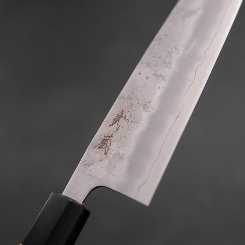 Santoku Silver Steel #3 Nashiji Buffalo Magnolia Handle 165mm (6.5”)-[Musashi]-[Japanese-Kitchen-Knives]