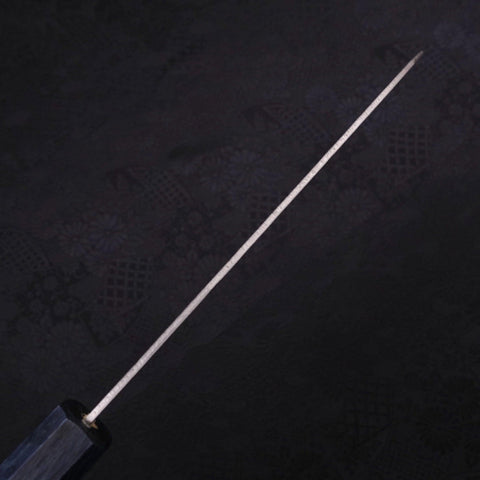 Santoku Silver Steel #3 Nashiji Dark Blue Handle 165mm (6.5”)-[Musashi]-[Japanese-Kitchen-Knives]