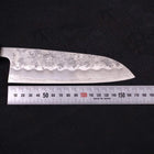 Santoku Silver Steel #3 Nashiji Dark Blue Handle 165mm (6.5”)-[Musashi]-[Japanese-Kitchen-Knives]