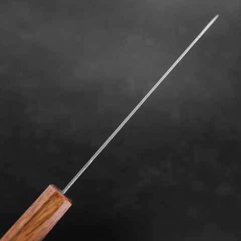 Santoku Silver Steel #3 Nashiji Oak Handle 165mm (6.5”)-[Musashi]-[Japanese-Kitchen-Knives]
