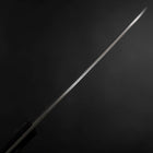 Santoku Silver Steel #3 Nashiji Western Black Handle 180mm (7”)-[Musashi]-[Japanese-Kitchen-Knives]