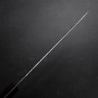Santoku Silver Steel #3 Nashiji Western Red Handle 180mm (Tsuba-Nashi) (7”)-[Musashi]-[Japanese-Kitchen-Knives]