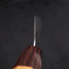 Santoku Silver Steel #3 Nashiji Zelkova Handle 165mm (6.5”)-[Musashi]-[Japanese-Kitchen-Knives]