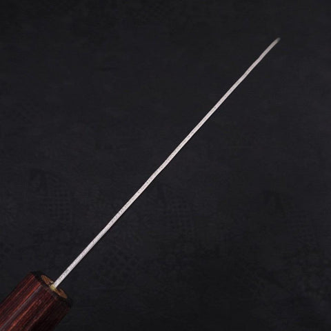 Santoku Silver Steel #3 Nashiji Zelkova Handle 165mm (6.5”)-[Musashi]-[Japanese-Kitchen-Knives]