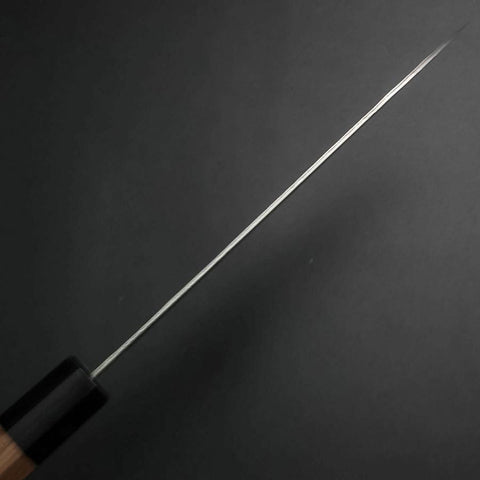 Santoku Silver Steel #3 Nawame Damascus Buffalo Walnut Handle 165mm (6.5”)-[Musashi]-[Japanese-Kitchen-Knives]