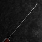 Santoku Silver Steel #3 Nawame Damascus Purple Urushi Handle 165mm (6.5”)-[Musashi]-[Japanese-Kitchen-Knives]