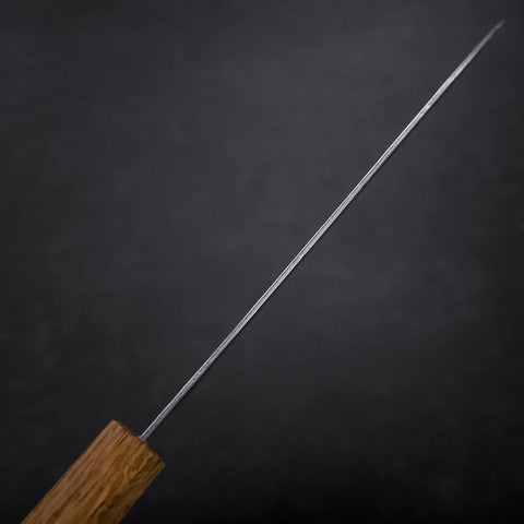 Santoku Silver Steel #3 Nawame Damascus Yaki Urushi Handle 165mm (6.5”)-[Musashi]-[Japanese-Kitchen-Knives]