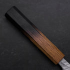 Santoku Silver Steel #3 Nawame Damascus Yaki Urushi Handle 165mm (6.5”)-[Musashi]-[Japanese-Kitchen-Knives]