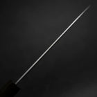 Santoku Silver Steel #3 Polished Ebony Handle 180mm (7”)-[Musashi]-[Japanese-Kitchen-Knives]
