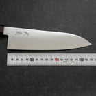 Santoku Silver Steel #3 Polished Ebony Handle 180mm (7”)-[Musashi]-[Japanese-Kitchen-Knives]