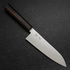 Santoku Silver Steel #3 Polished Ebony Handle 180mm (7”)-[Musashi]-[Japanese-Kitchen-Knives]