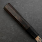 Santoku Silver Steel #3 Tsuchime Damascus Buffalo Ebony Handle 170mm (6.7”)-[Musashi]-[Japanese-Kitchen-Knives]