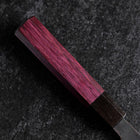 Santoku Stainless Clad Blue Steel #2 Kurouchi Purple Urushi Handle 165mm (6.5”)-[Musashi]-[Japanese-Kitchen-Knives]