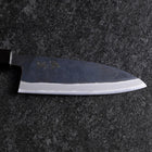 Santoku Stainless Clad Blue Steel #2 Kurouchi Purple Urushi Handle 165mm (6.5”)-[Musashi]-[Japanese-Kitchen-Knives]