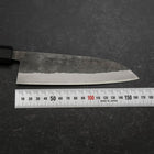 Santoku Stainless Clad Blue Steel #2 Kurouchi Rubber Handle 165mm (6.5”)-[Musashi]-[Japanese-Kitchen-Knives]