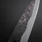 Santoku Stainless Clad Blue Steel #2 Kurouchi Walnut Handle 165mm (6.5”)-[Musashi]-[Japanese-Kitchen-Knives]