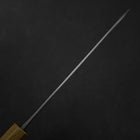 Santoku Stainless Clad Blue Steel #2 Kurouchi Walnut Zelkova Handle 165mm (6.5”)-[Musashi]-[Japanese-Kitchen-Knives]