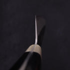 Santoku Stainless Clad Blue Super Kurouchi Tsuchime Western Handle Black 180mm (7”)-[Musashi]-[Japanese-Kitchen-Knives]