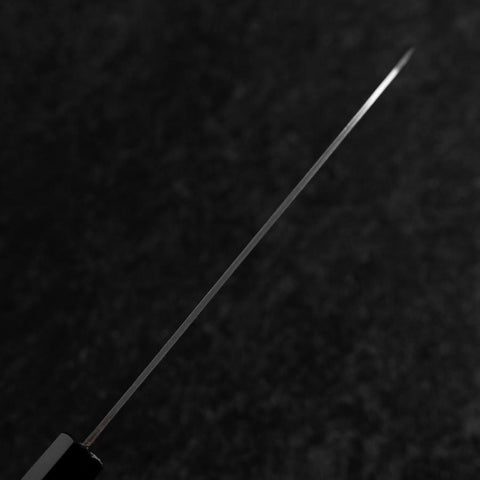 Santoku Stainless Clad Blue Super Polished Buffalo Ebony Handle 180mm (7”)-[Musashi]-[Japanese-Kitchen-Knives]