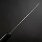 Santoku Stainless Clad Blue Super Tsuchime Buffalo Ebony Handle 165mm (6.5”)-[Musashi]-[Japanese-Kitchen-Knives]